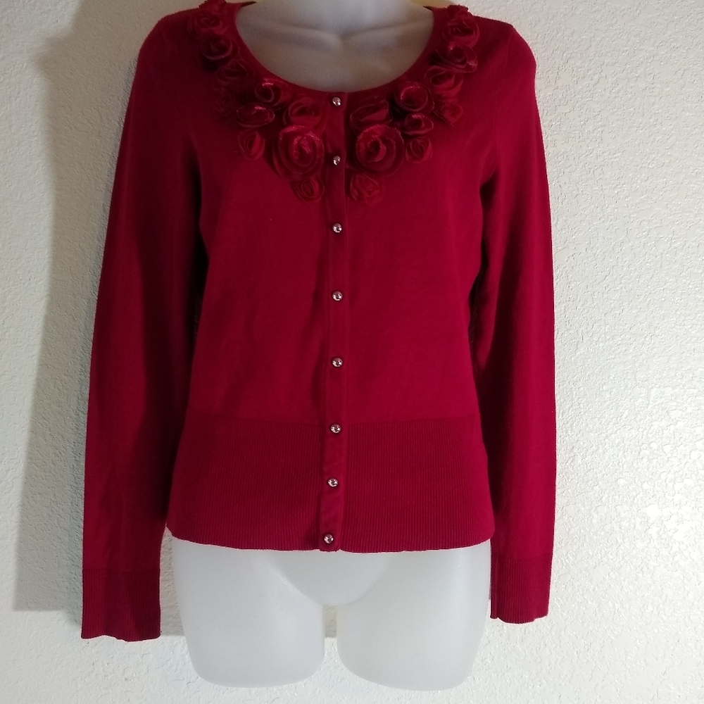 White House Black Market sz S rose cardigan